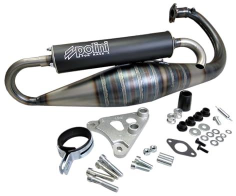 200.0298 Pot d'échappement POLINI FOR RACE 4 MINARELLI VERTICALE MBK BOOSTER 50, APRILIA: AMI 50 - SR 50 2T