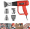 Heat Gun 2000W Hot Air Gun with 2 Temperature Settings 300℃ & 600℃, Dual Air Flow Heat Guns Kit with 4 Type Nozzles and Overload Protection, Great for DIY Crafts Removing Paint Bending PVC Pipe