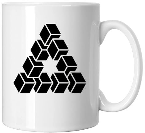 GP-Tees Optical Illusion Cool Novelty Ceramic Mugs for Men, Women, Home & Work