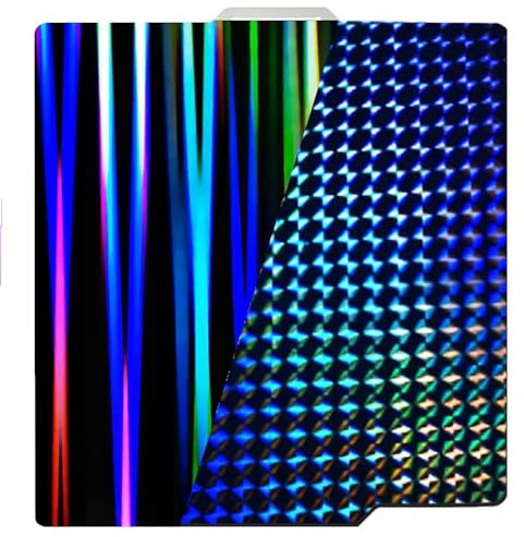 Eleqldwen H1H Build Plate for Bambu-Lab X1C/X1/X1E/P1P/P1S/A1 Print Bed 257x257mm Light Beam+Phantom Spring Steel Sheet Plate