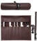 Under NY Sky Genuine Leather Knife Roll Case - 6 Slots - Real Leather Pouch - Portable Bag for Cooking Tools, Utensils, Cutlery Knives, Brushes - Chefs, Kitchen, Travel, Gift - Brown