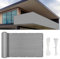 Ecran de Balcon Brise-Vue Brise 1000 x 60 cm en Polyéthylène Haute Densité, Brise Vue Balcon, Clôture Brise Vue, avec Attaches de Câble, pour Piscine, Patio, Gris
