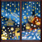BBLIKE Weihnachtsdekoration Fenster Aufkleber-9PCS Platin Winter Fenster Aufkleber Fenster Blume Selbstklebende Weihnachtsdekorationen Weihnachtsbaum Kinderzimmer Fenster Aufkleber