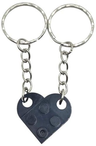 ZUWIJEQ Porte Clé Coeur Rouge Petit, 2Pcs Porte-Clés Porte Clé Coeur Couple,Ensemble Porte-Clés Coeur, Décorations Coeur Assorties