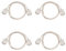 Lckiioy 4pièces 1,4M RS232 DB9 9 Broches Male A Video VGA Cable Adaptateur Male 15 Broches Gris Clair