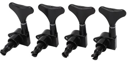 Avvitatore per chitarra 4R, meccanismo sigillato in metallo nero per 4 corde, accessorio per chitarra elettrica