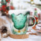 SUPRROW Tazza natalizia, a doppia parete, in vetro con coperchio, resistente al calore, per latte, regalo di Natale per donne, uomini, bambini