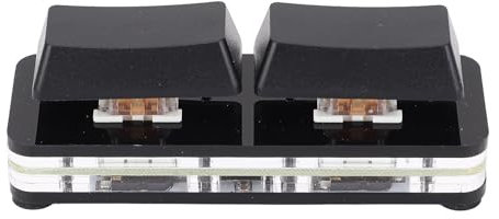 CCYLEZ Programmierbare PC-Tastatur, Roter Schalter, 2 Tasten, Multifunktionale Programmierbare OSU-Tastatur für Medien (Black)