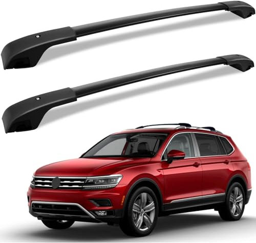 JsjjQf 2 Stück Auto Dachträger für VW Tiguan 2018-2021,Dachgepäckträger Dachboxen Fahrradträger Skihalter Querträger Cargo Gepackträger Zubehör