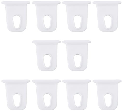 LT Easiyl Pack of 10 Awning Rail Hook Ring Nylon Motorhome Awning Strip Hooks Ring Replacement Part Suitable for Camper Outdoor Camping Hiking Travel White