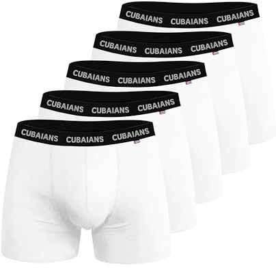 CUBAIANS Jobabo Herren Boxershort 5er Pack Weiß Gr. M