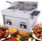 Lakenbroade Freidora a Gas de Doble Cilindro, 20 l, Acero Inoxidable, Resistente, Tanque Doble, encimera, Cesta Doble, Uso en restaurantes