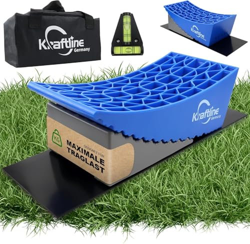 Auffahrrampe PKW [8er Set] Auffahrkeile für Wohnmobil – Wohnmobilausstattung für Wohnwagen, Auffahrrampen bis [<13,5t] – rutschfeste Unterlegkeile, Rampe inkl. Tasche – Auffahrkeile Wohnmobil Zubehör