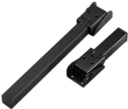 GLMGBP Set of 2 Folding Hairpin Table Legs Adjustable Black Furniture Legs 90 Degree Foldable Table Support Pliable Shelf Legs (45cm/17.7in) for DIY Projects & Home Decor