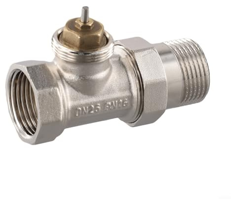 Niceminiwall Messing Thermostatventil Heizkörperventil für Heizungsanlage Selbstregulierendes Steuerventil mit M30x1,5mm Gewinde DN15/DN20/DN25 ohne Thermostatkopf (DN25)