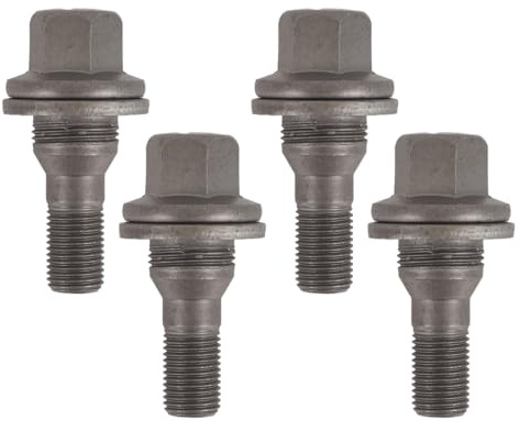 Gutol 4 boulons de Roue M12 x 1,25 mm, 9817024580 540567, boulons de Fixation de Jante en Acier au Carbone pour Citroën C2 C3 C4 C5 et Peugeot 206 207 308 407