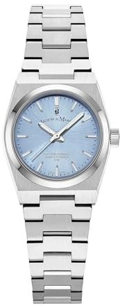 Jacques du Manoir - Armbanduhr Horizon - Quartz Uhrwerk - Gehäusebreite: 25 mm - Edelstahl - Blue - 5 ATM