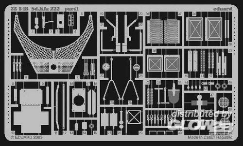 Eduard Accessories 35548 Modellbauzubehör Sd.Kfz 222 für Tamiya Bausätze 35270/35051