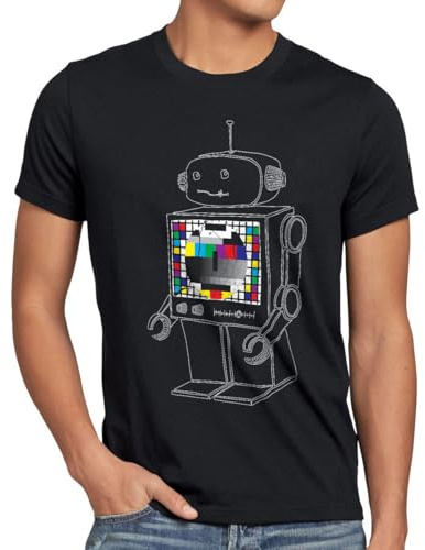style3 Sheldon Testbild Roboter T-Shirt Herren