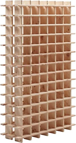 Système d'étagères modulaires à vin PRIMAVINO en pin naturel, empilable/extensible