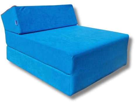 Natalia Spzoo – 3-teilige klappbare Schaumsessel (160 x 60 x 12 cm) gemütliche Faltmatratze für einen erholsamen Schlaf – Klappmatratze mit Schaumstoffkern & abnehmbarem Bezug