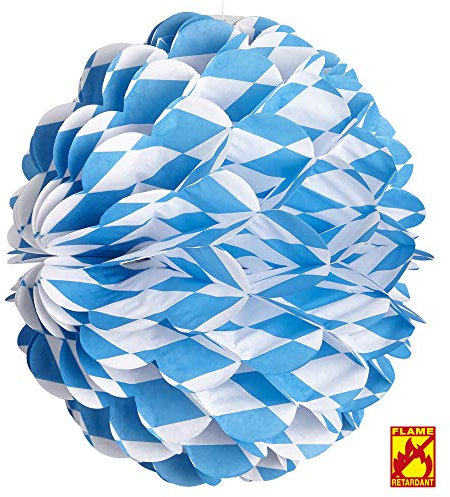 W WIDMANN MILANO Party Fashion 02513 - Bayerischer Honeycomb Lampion, Durchmesser 28 cm, Bierfest, Volksfest, Geburtstag