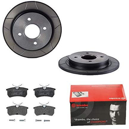 2 Bremsscheiben Voll 252,5 mm + Bremsbeläge Hinten von Brembo Voll (1420-53733) Bremsensatz Bremsanlage Bremsen-Kit,Bremsenset, Bremsscheiben, Bremsbeläge, Bremsen-Set, Beläge, Bremsbelag,