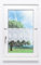 Plauener Spitze Scheibengardine Blatt (Bx H) 81.50cm * 30cm Weiß/weiß