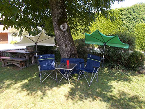 holly NEU - SONNENSCHIRME - Reise - Sonnenschutz Set- mit 1 x Fächerschirm Shadow - mit Tisch-Set Bel sol - 2 Stühle + Tisch - VERTRIEB Produkte STABIELO- - IT fächerschirme Video -