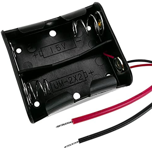 BeMatik - Batteriefach Batteriehalter für 2 C LR14 R14 1,5 V Batterien