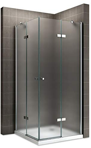 MAYA Cabine de douche H 190 cm verre opaque 110 x 90 cm