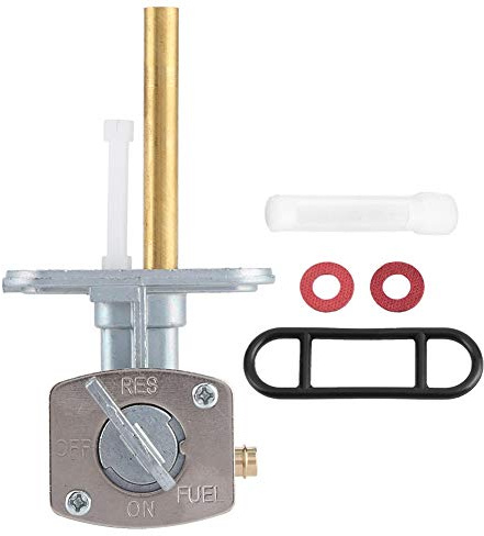 Motorcycle Fuel Tank Switch Aluminum and Plastic Fuel Tank Valve for Fuel Tap for LT80 LTZ400 Z400 LTZ250 LTF300 Silver and White XVS650 Fuel Tap Motorbike Accessories