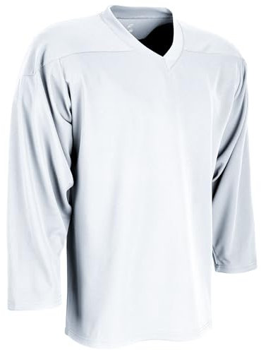 Champro Jersey Faceoff Maillot de Hockey en Polyester, Blanc, M Mixte