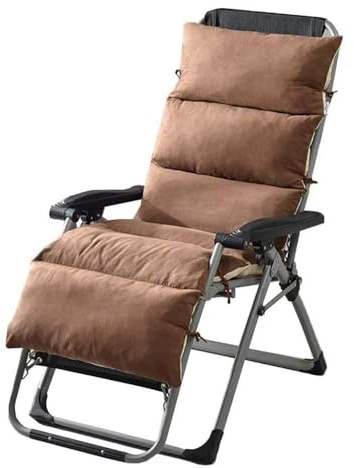 HANHAN Gartenliegen-Auflage mit abnehmbarem, waschbarem Bezug, tragbare Outdoor-Liegestuhl-Pads, dick gepolstertes Bett Strand Relaxer Stuhl Sitzkissen