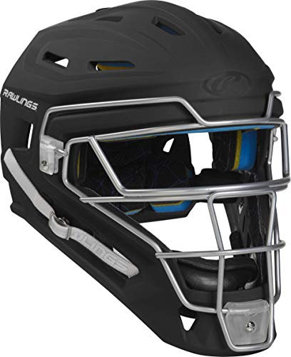 Rawlings Mach Series Baseball Catcherhelm mit IMPAX Polsterung, schwarz, Junior