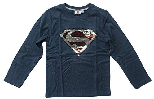 Superman Langarmshirt mit Wendepailletten (140)