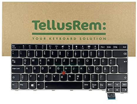 TellusRem ersatztastatur Deutsche Hintergrundbeleuchtung für Lenovo Thinkpad Thinkpad 13 Gen 2, T460s, T470s