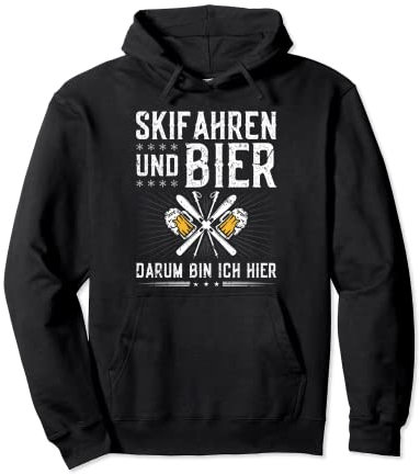Apres Ski Spruch Witzig Skifahren Bier Pullover Hoodie