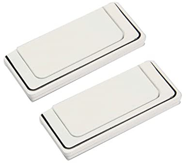 2 Pieces Invisible Handles,Cabinet Door Knobs Pull Flush Cupboard Handle Door Knob Zinc Alloy Models Flat Drawer Handles for Furniture Drawer Cabinet Wardrobe Accessories (64mm,White)