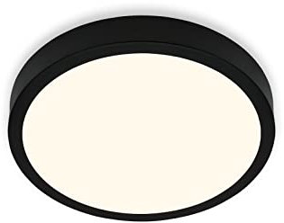 BRILONER Leuchten - Deckenlampe LED, Deckenleuchte, warmweißes Licht, Aufbaulampe, Aufbauleuchte, Schwarz, 280x40 mm 3700-015