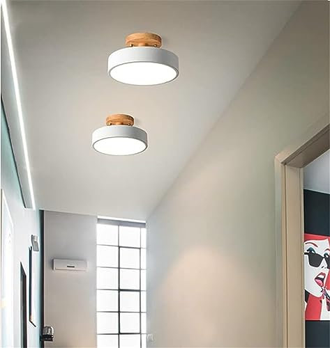 Winlams Nordische Gang-Deckenleuchte Macaron Korridor-Einstiegsleuchte Veranda-Lampe Moderne Minimalistische Kreative Balkon-Massivholzlampen