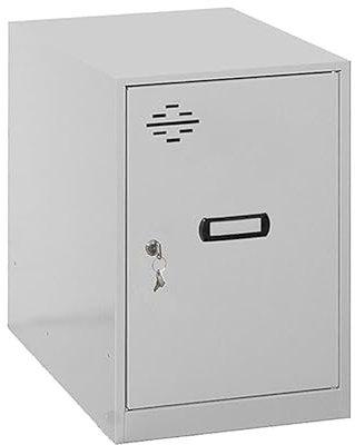 Simonrack Casier Vestiaire Metallique Petit, 475x300x500 mm, Armoire Metallique Petit, Comprend la Clé, Gris/Scuro - Simonlocker