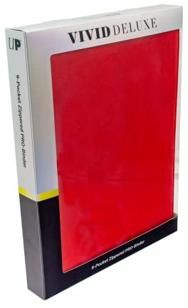 Vivid Deluxe 9-Pocket Zippered PRO-Binder - Red