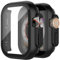 Recata 2 Pièces PC Coque avec Verre Trempé Compatible avec Apple Watch Ultra 2 (2023)/Ultra 49mm, Protection Anti-Rayures Polyvalente Ultra Fine avec Protection d'écran et Boutons pour iWatch, Noir
