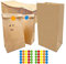 50 Stück Papiertüten Braun 9 x 5.5 x 18 cm tüten braun klein, Kraftpapiertüten geschenktüten klein DIY mit Aufkleber Butterbrottüten Popcorntüten für Süßigkeiten Keksen Brot