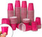 Vitavalley 150 Schnapsbecher in pink - 2oz (ca. 6cl/60ml) ideal für Deine Partys, JGA oder Festival - lebensmittelecht & robust - geeignet für Schnaps oder Dessert