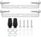 PATIKIL 95mm Support de Fixation Plafonnier, 2 Ensemble Lumière Luminaire Montage Support Plaque Acier Barre Transversale pour suspensions Mur Lumière, avec Vis Rondelle Écrou