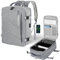 VOESLD Sac a Dos Voyage Bagage Cabine 45x36x20 pour Easyjet Sacs à Dos Loisir Femme Homme Sac à Dos Ordinateur Portable Gris Clair avec Port USB 32L