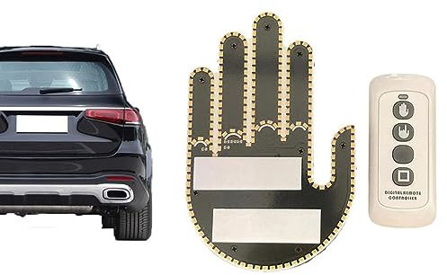 LED Mittelfinger Schild für Auto Mittelfinger Licht für Auto Daumen Up Down Licht Cooles Auto Innenlicht Cooles lustiges Autozubehör
