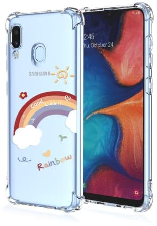 ATISIJIE Custodia per Huawei P Smart 2019,Fiore Fiori Trasparente con Disegni in Morbido Silicone TPU Custodia per Huawei P Smart 2019-A01